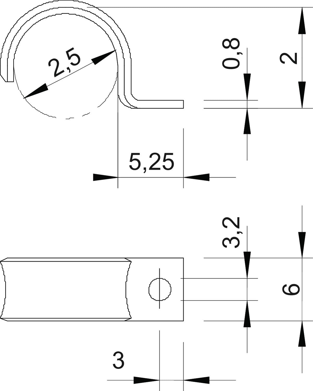 BETTERMANN Befestigungsschelle 1f 2,5mm WN 7855 A 2.5 einlappig ST hfr