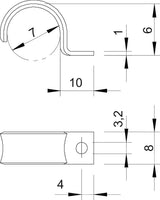 BETTERMANN Befestigungsschelle 1f 7mm WN 7855 A 7 einlappig ST hfr