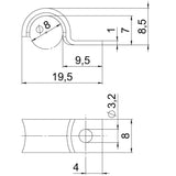 BETTERMANN Befestigungsschelle 1f 8mm WN 7855 A 8 einlappig ST hfr
