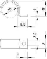 BETTERMANN Befestigungsschelle 1f 10mm WN 7855 A 10 einlappig ST hfr