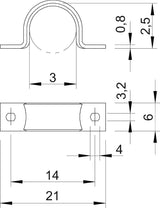 BETTERMANN Befestigungsschelle 1f 3mm WN 7855 B 3 zweilappig ST hfr