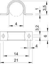 BETTERMANN Befestigungsschelle 1f 4mm WN 7855 B 4 zweilappig ST hfr
