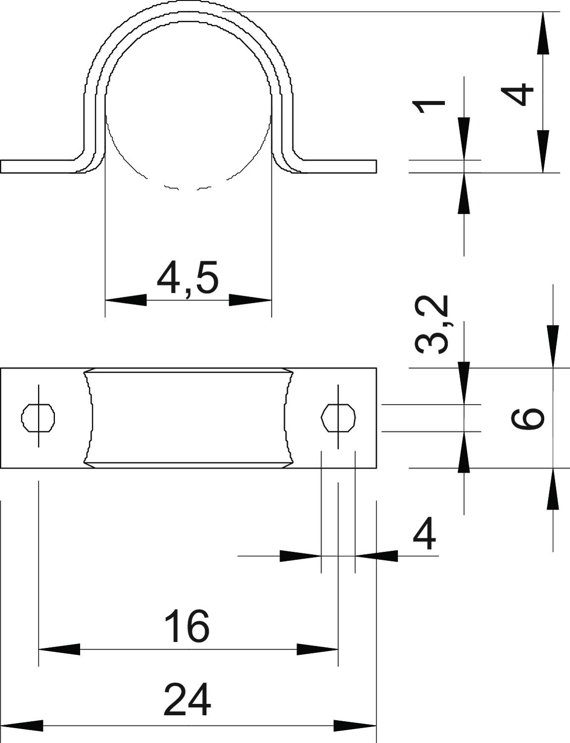BETTERMANN Befestigungsschelle 1f 4,5mm WN 7855 B 4.5 zweilappig ST hfr