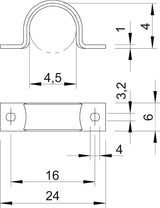BETTERMANN Befestigungsschelle 1f 4,5mm WN 7855 B 4.5 zweilappig ST hfr