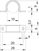 BETTERMANN Befestigungsschelle 1f 10mm WN 7855 B 10 zweilappig ST hfr
