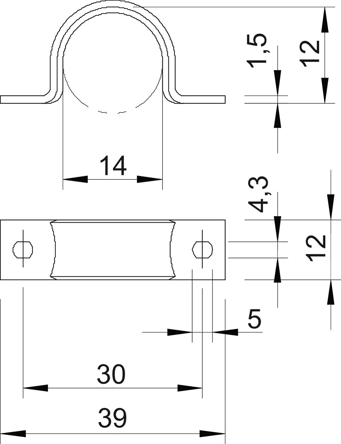 BETTERMANN Befestigungsschelle 1f 14mm WN 7855 B 14 zweilappig ST hfr