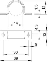 BETTERMANN Befestigungsschelle 1f 14mm WN 7855 B 14 zweilappig ST hfr