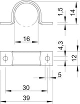 BETTERMANN Befestigungsschelle 1f 16mm WN 7855 B 16 zweilappig ST hfr