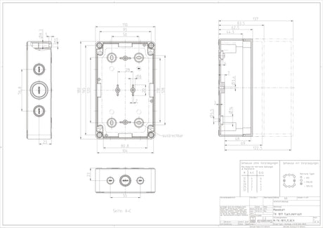 Leergehäuse Kst IP66                              B110xH180xT63mm ET150mm