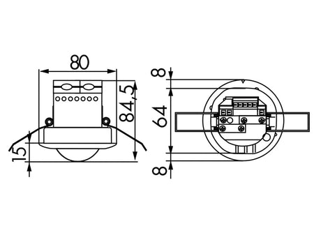Präsenzmelder EB 360°                             110-240V rws glz IP20