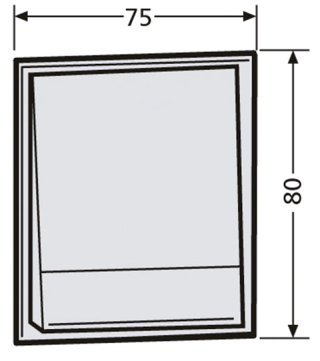 Tastenmodul 1RT                                   ws 75x80mm