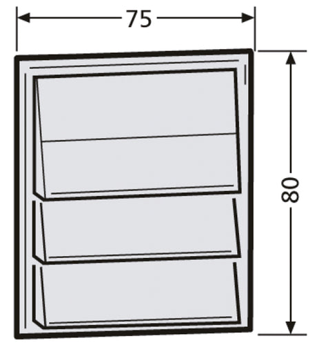 Tastenmodul 3RT                                   ws 75x80mm