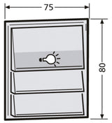 Tastenmodul 2RT                                   ws 75x80mm