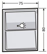 Tastenmodul 1RT                                   gr 75x80mm