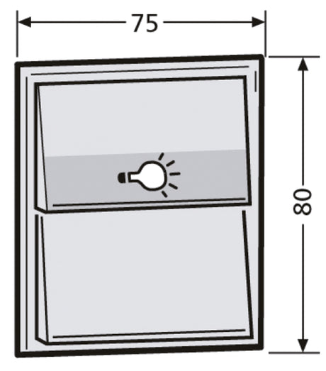 Tastenmodul 1RT                                   gr 75x80mm