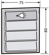 Tastenmodul 3RT                                   gr 75x80mm