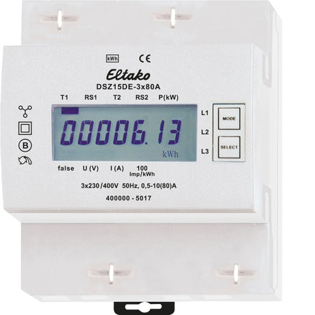 Drehstromzähler Vierleit                          elektr digi B 65A