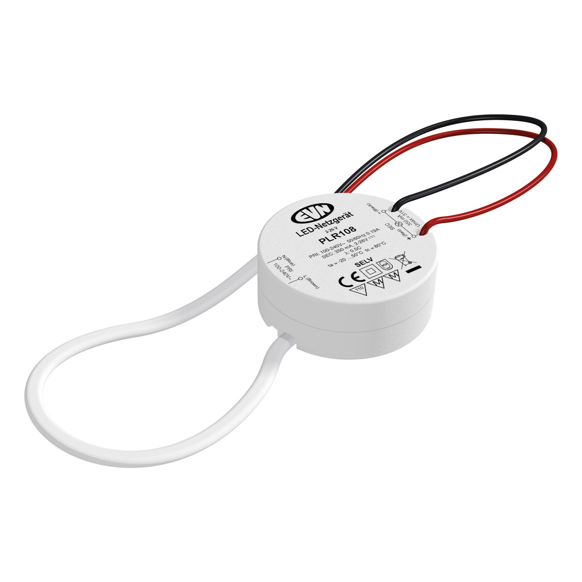 EVN LED-Trafo 1-9W 350mA 24V IP20 Kstgeh PLR108 stat