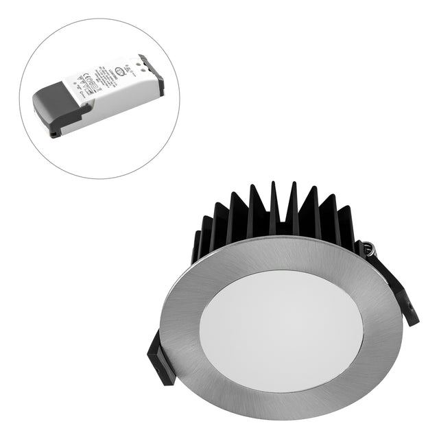 EVN LED-Einbaustrahler 10W Konv dim 1LED L44101302 dim chr 3000K ws 995lm chr