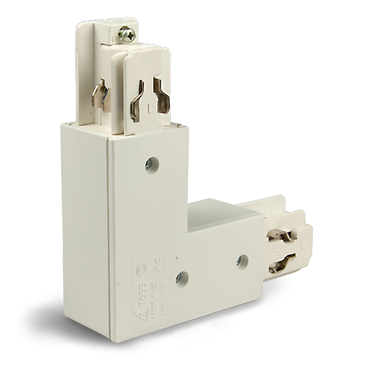 3-Phasen Classic L-Verbinder N-Leiter innen, Schutzleiter außen, weiß