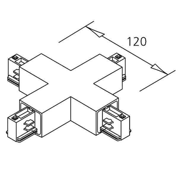 3-Phasen Classic X-Verbinder schwarz - Beleuchtung