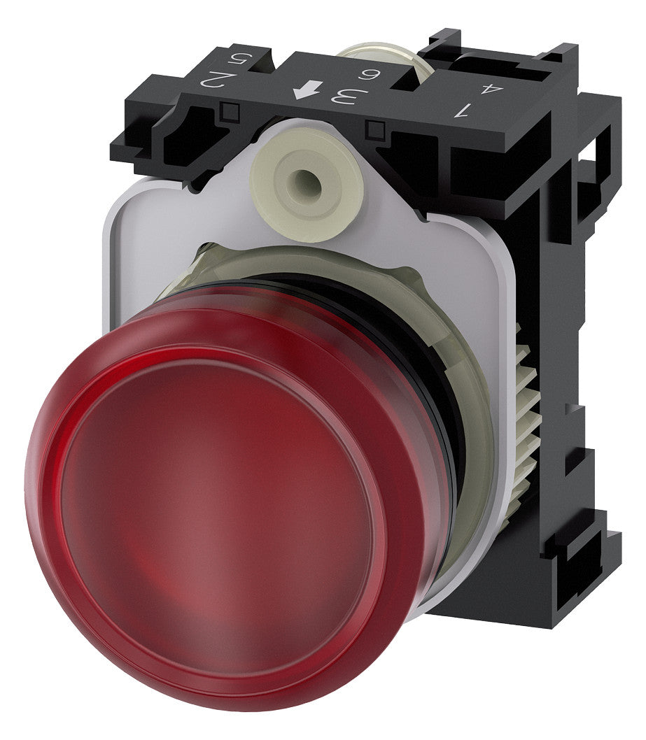 SIEMENS Leuchtmelder komplett 1f rt LED 3SU1102-6AA20-1AA0 UC rnd hoch  22mm