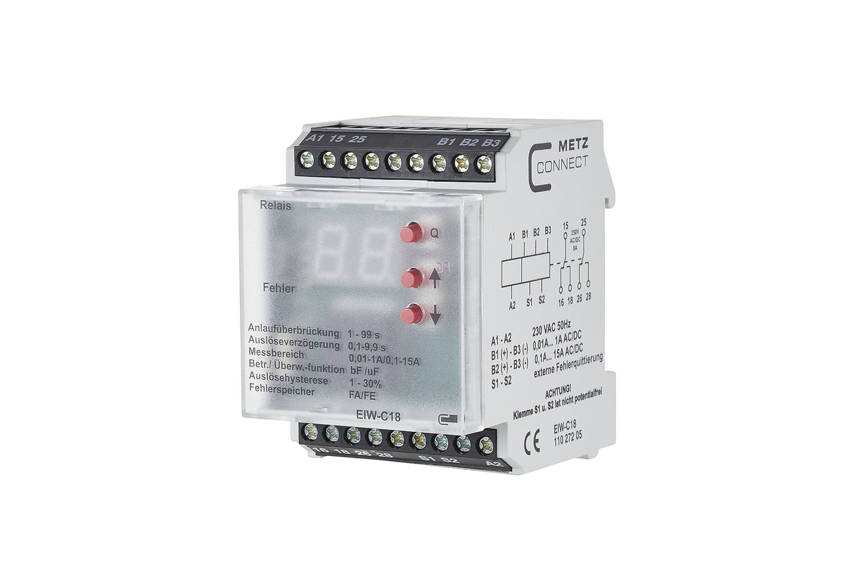 METZ CONNECT Stromwächter AC 0,01-15A 11027205 min.Ansp=0,1s max.Ansp=9,9s