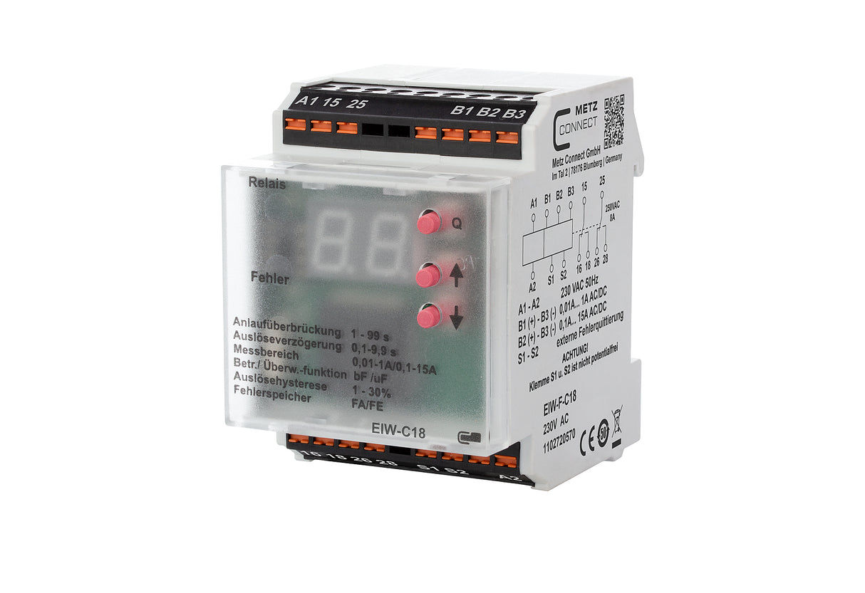 METZ CONNECT Stromwächter AC 0,01-15A 1102720570 min.Ansp=0,1s max.Ansp=9,9s