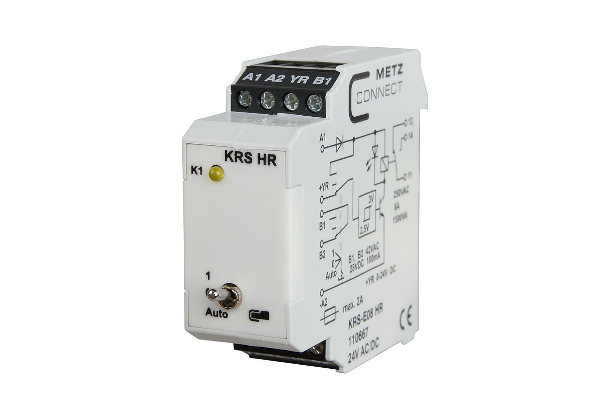 METZ CONNECT Schaltrelais 24V/AC 1W IP20 110667 22,5x61,3x60mm Schraub