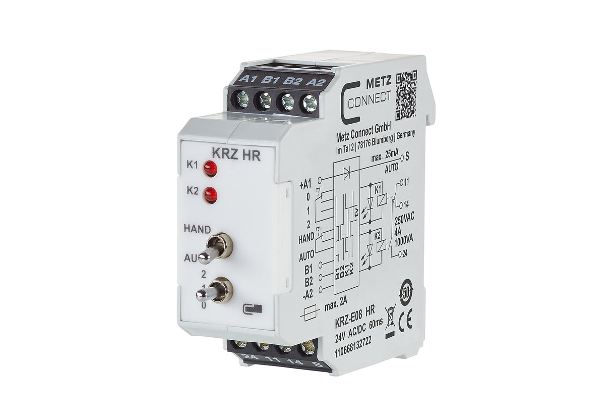 METZ CONNECT Schaltrelais 24V/AC 1W IP20 110668132722 22,5x61,3x60mm Schraub