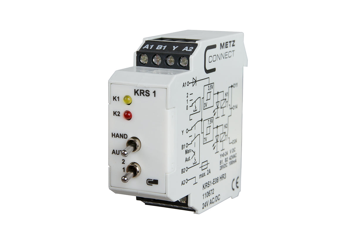 METZ CONNECT Schaltrelais 24V/AC 2S IP20 110672 22,5x61,3x60mm Schraub