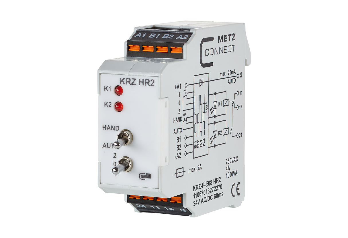 METZ CONNECT Schaltrelais 24V/AC 1W IP20 11067613272270 22,5x61,3x60mm Schraub