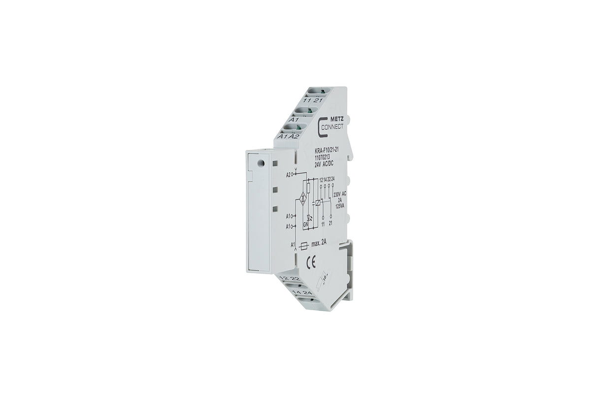 METZ CONNECT Schaltrelais 24V/AC 2W IP20 11070213 11,2x88x60mm Schraub