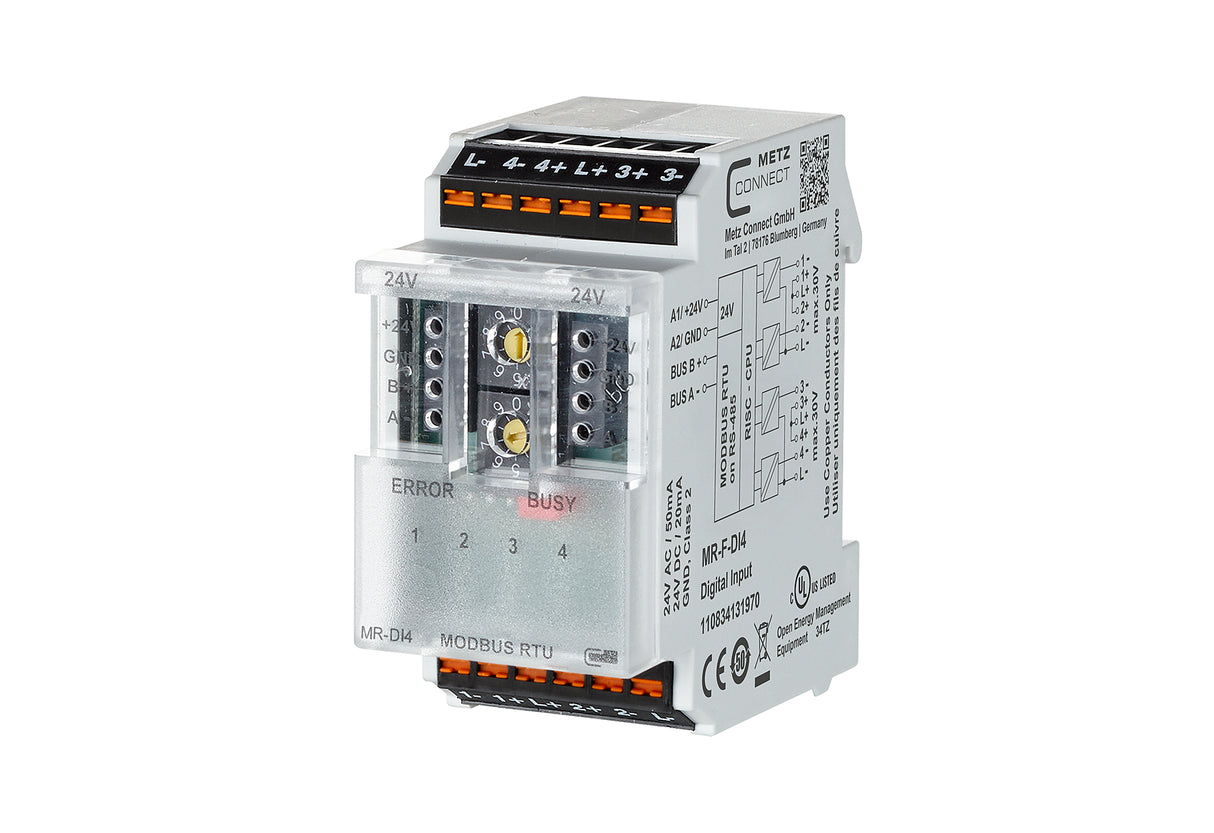 METZ CONNECT Binäreingang Modbus REG 2TE 110834131970 LED 4f