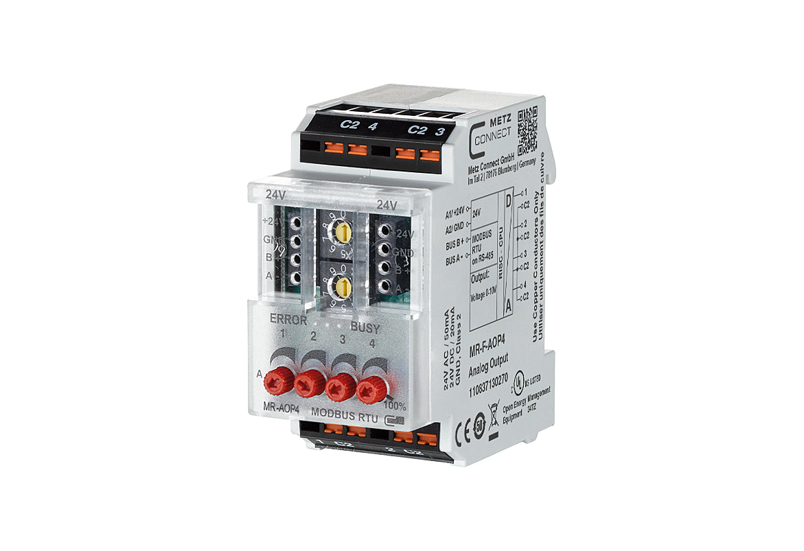METZ CONNECT Analogaktor Basismodul REG 110837130270 2TE 5mA 0-10V 4Ausg LED