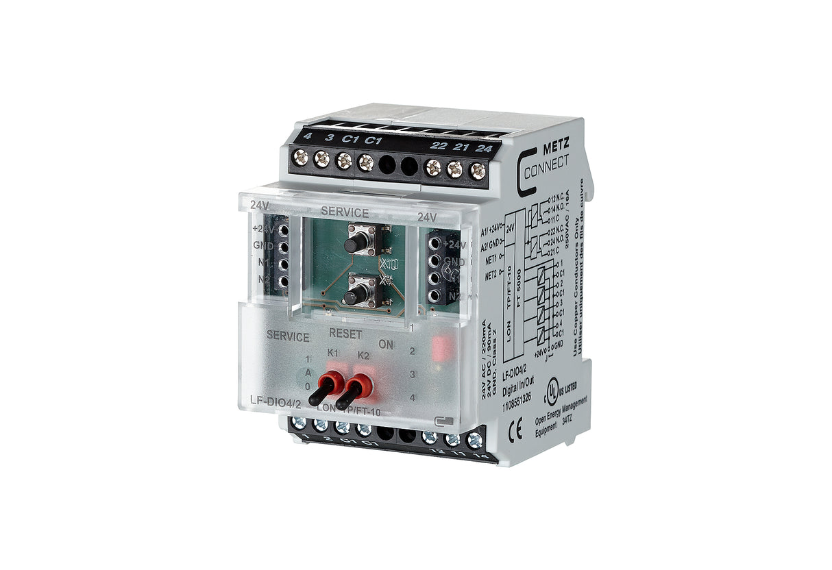 METZ CONNECT Kombi I/O Gerät LON REG LED 1108551326 4Eing Handbedien