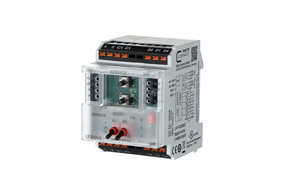 METZ CONNECT Kombi I/O Gerät LON REG LED 110855132670 4Eing Handbedien