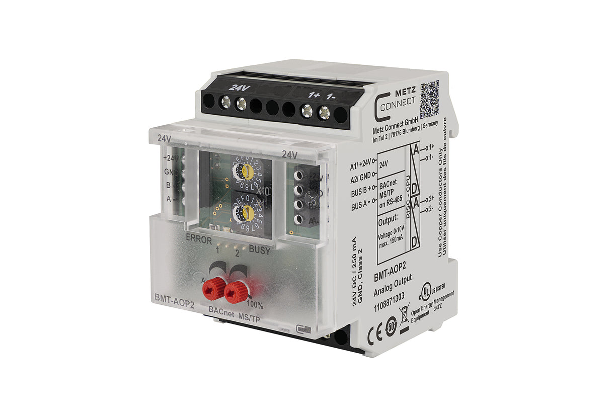 METZ CONNECT Analogaktor BACnet REG 3TE 1108871303 Basismodul 150mA 0-10V 2Ausg