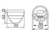 Präsenzmelder AP 360°                             110-240V rws glz IP54