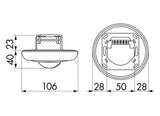 Bewegungsmelder UP 360°                           110-240V rws glz IP20