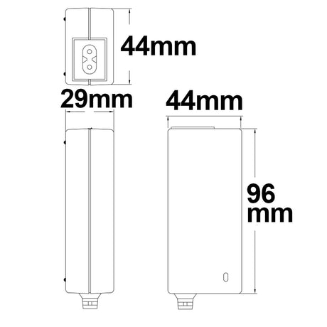 Trafo 24V/DC 0-60W mit Rundstecker und Flachstecker - Beleuchtung