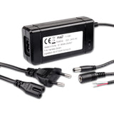 Trafo 24V/DC, 0-60W, mit Rundstecker und Flachstecker