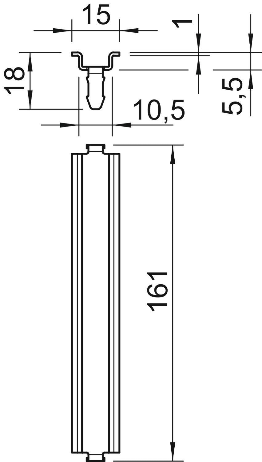 BETTERMANN Tragschiene ST TS15 L161mm 46277 T350 Q GTP