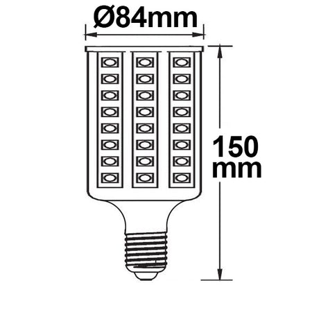 E27 Corn Leuchtmittel 136SMD 20W 360° kaltweiß - Beleuchtung