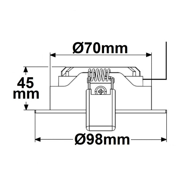 LED Downlight 8W Glas seitlich abstrahlend warmweiß - Beleuchtung