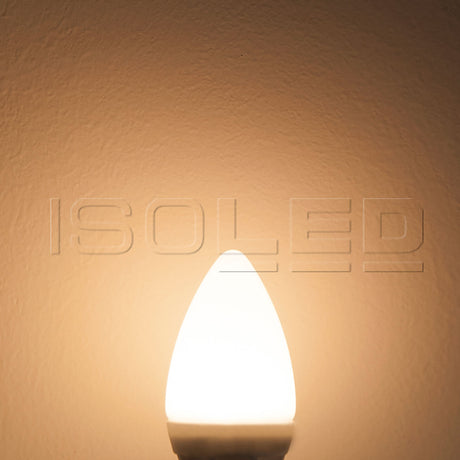 E14 LED Keramik milky Kerze, 4,5W, warmweiß