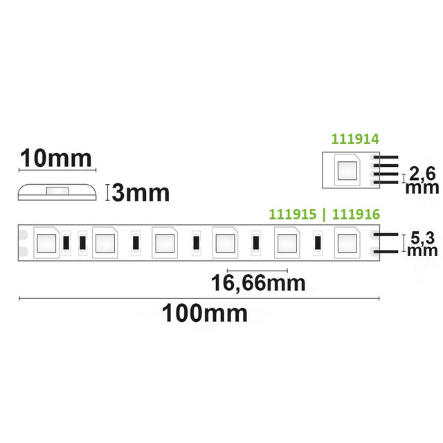 LED SIL830 Flexband 24V DC 14,4W IP66 3000K 5m Rolle 60 LED/m - Beleuchtung