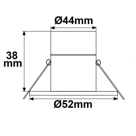 LED Einbaustrahler 3W 45° rund Alu-geb. warmweiß - Beleuchtung