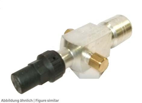 Rotalockventil 2-1/4"-12 x 42mm löt ohne Dichtung, 2 Stutzen 7/16"UNF (1/4")