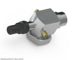 Rotalockventil 1-1/4"-18mm ohne Dichtungm. 2 Mess-Stutzen,Manometeranschl.rechts